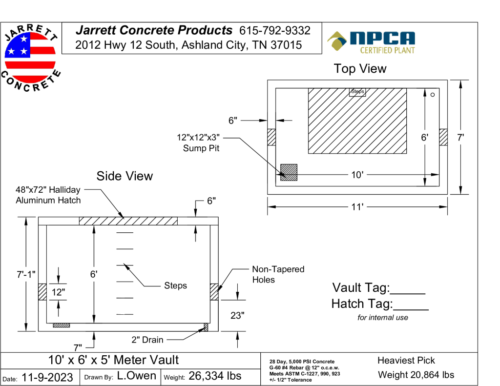 10 x 6 x 6 Meter Vault-Layout1