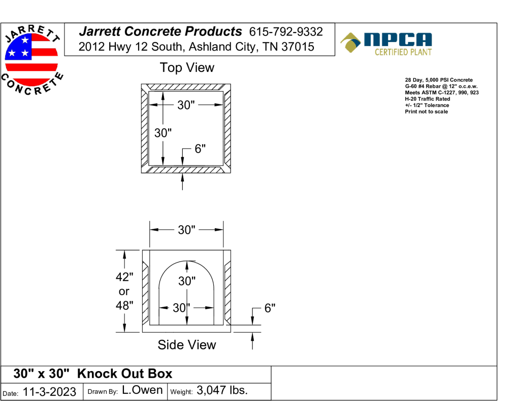 30 x 30 Knockout Box-Layout1