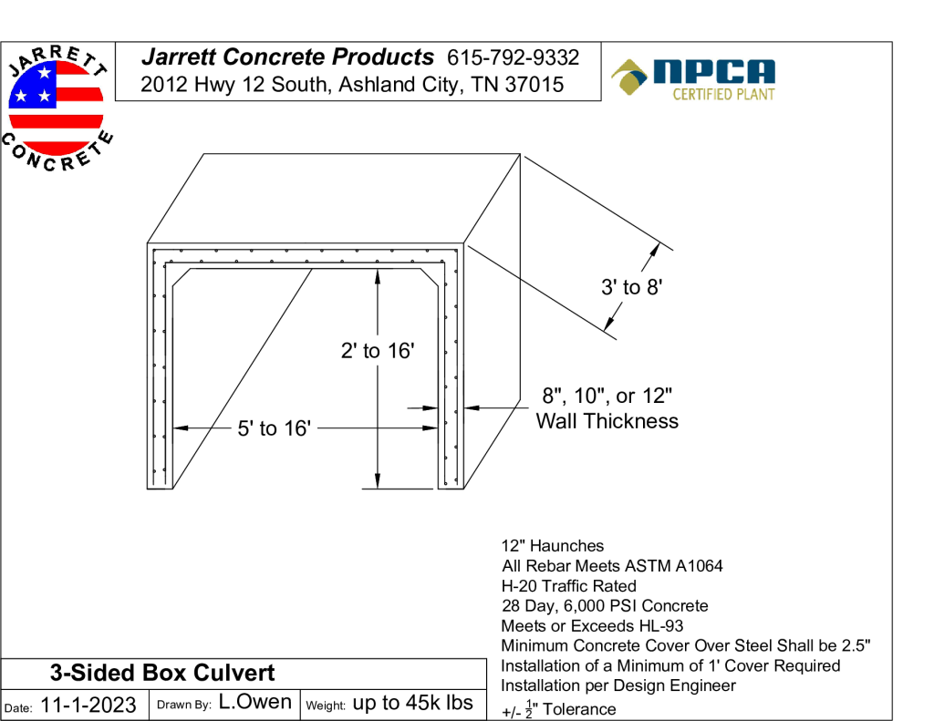 Box Culvert 3-Sided-Layout1