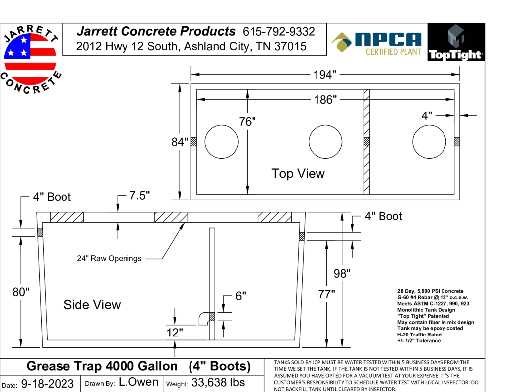 Grease Trap 4000 w4 Inch Boots-Layout1