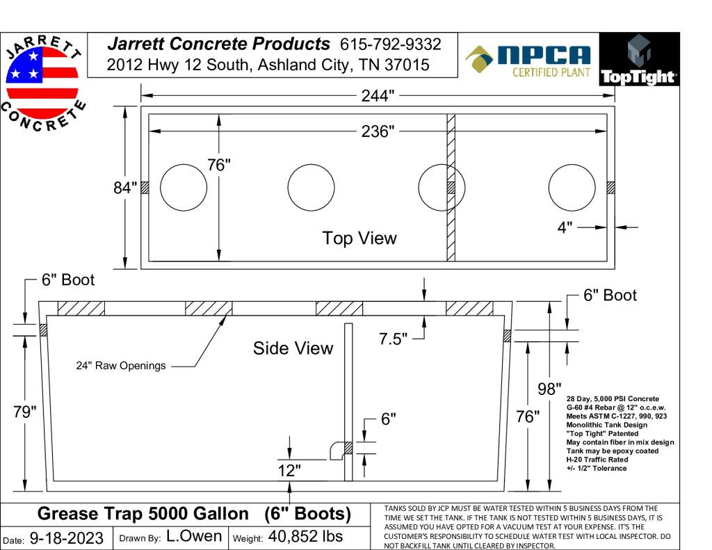 Grease Trap 5000 w6 Inch Boots-Layout1