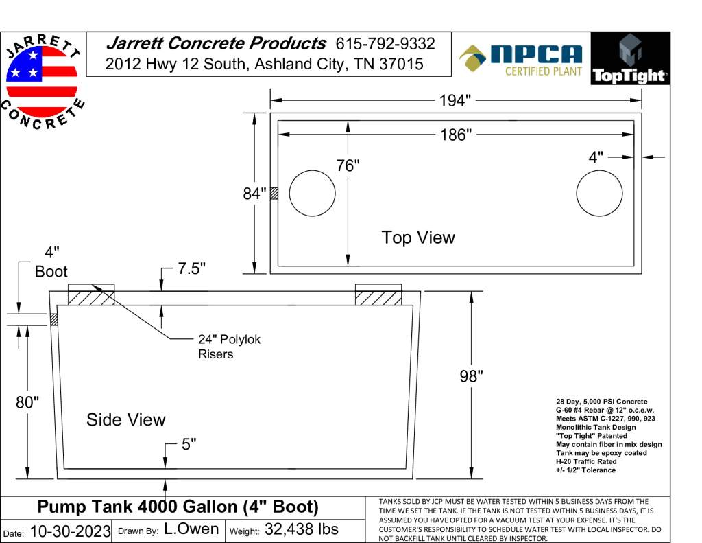 Pump Tank 4000 w4 inch boot-Layout1