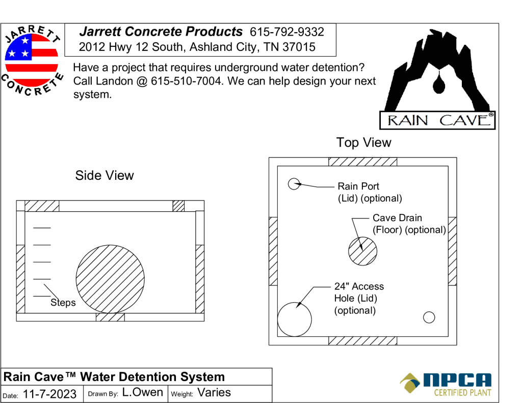 Rain Cave Detention System-Layout1