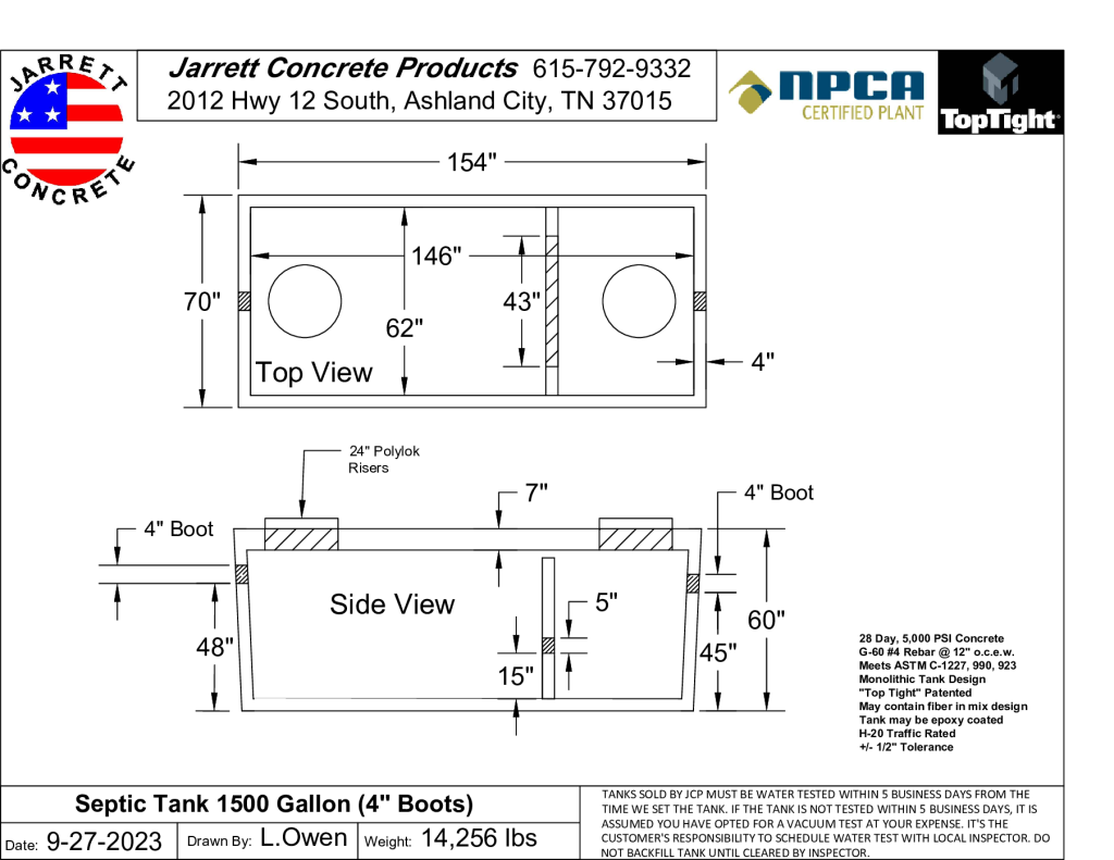 Septic Tank 1500 w4 inch Boots-Layout1