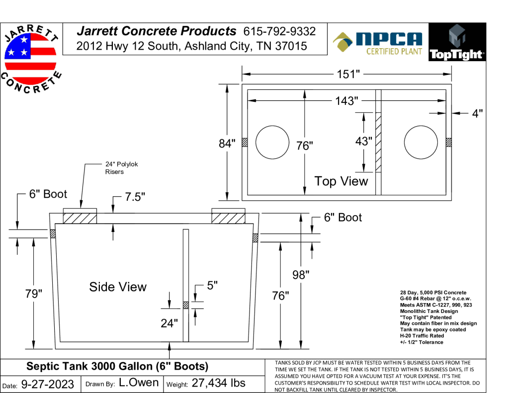 Septic Tank 3000 w6 inch Boots-Layout1