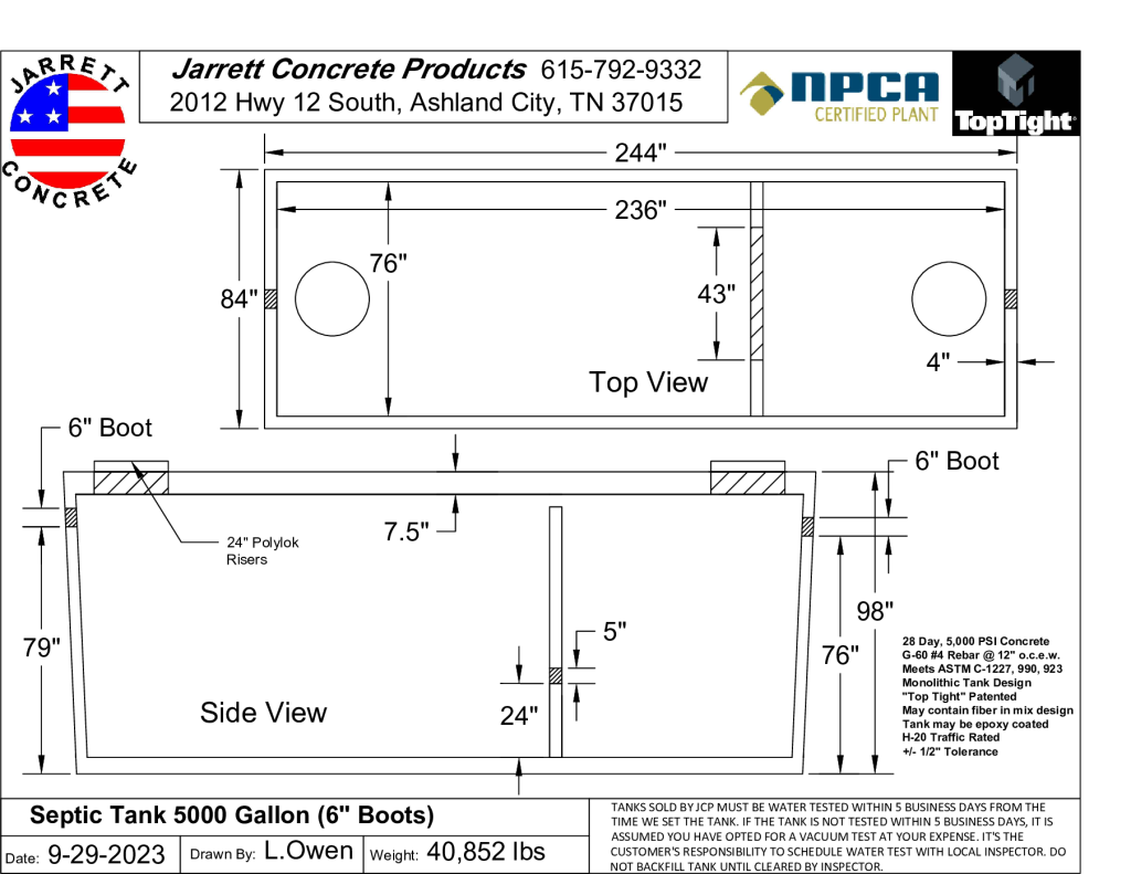 Septic Tank 5000 w6 inch Boots-Layout1