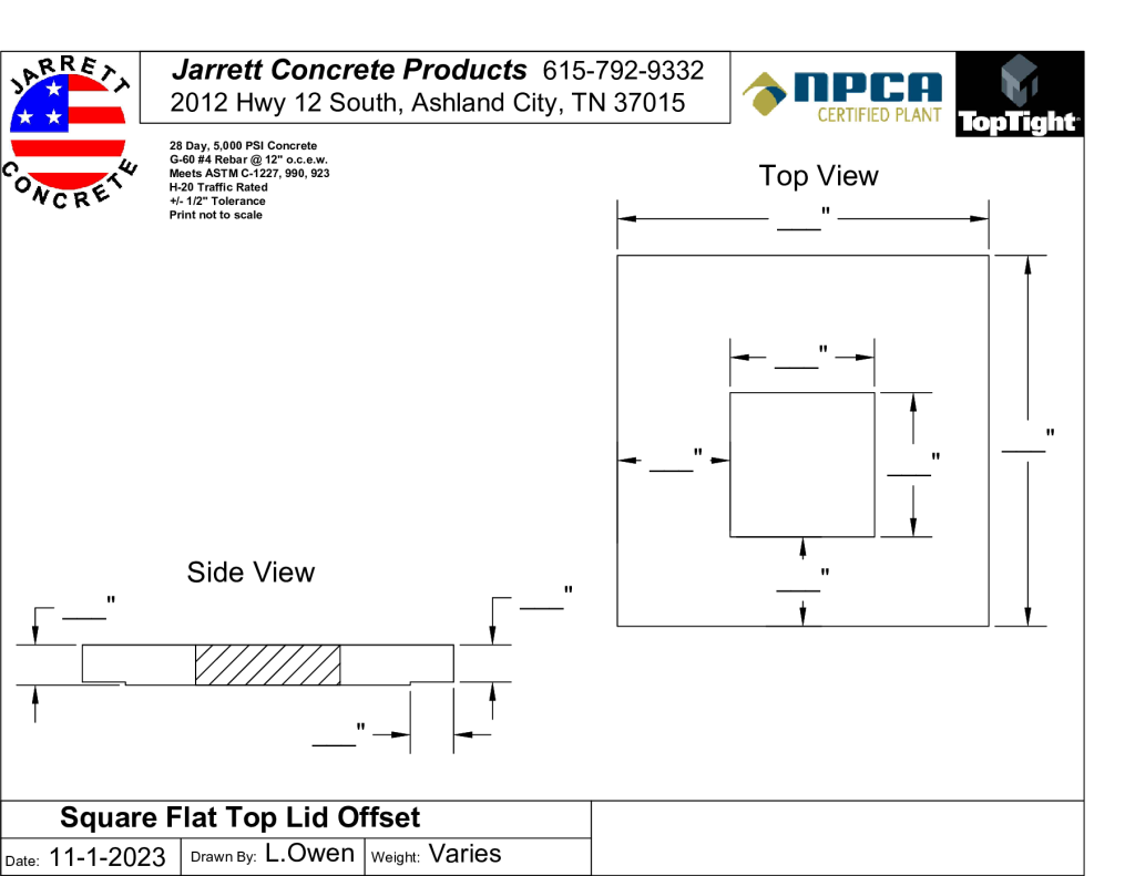 Square Flat Top Lid Offset-Layout1